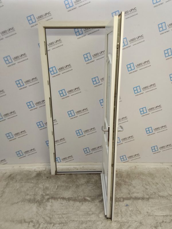Used White Upvc Back Door 855mm x 2060mm C6039 - Image 3
