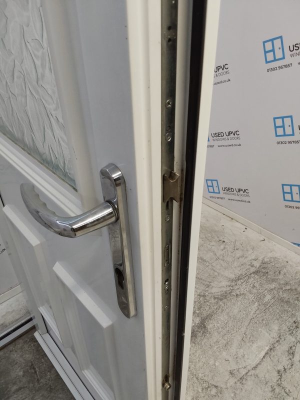 Used White Upvc Back Door 855mm x 2060mm C6039 - Image 8