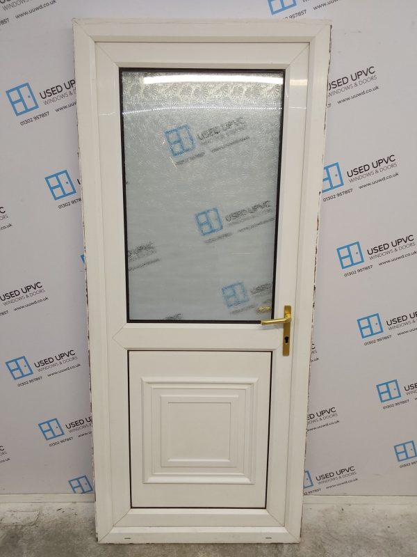Used White Upvc Back Door 880mm x 2060mm 0554