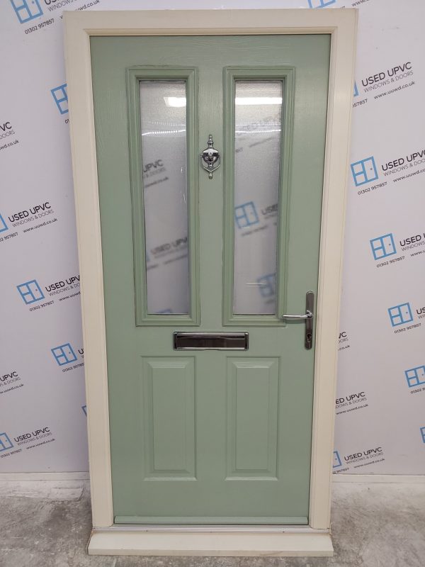 Used Chartwell Green Composite Front Door 1030mm x 2100mm (reduce to 1010mm) 0595