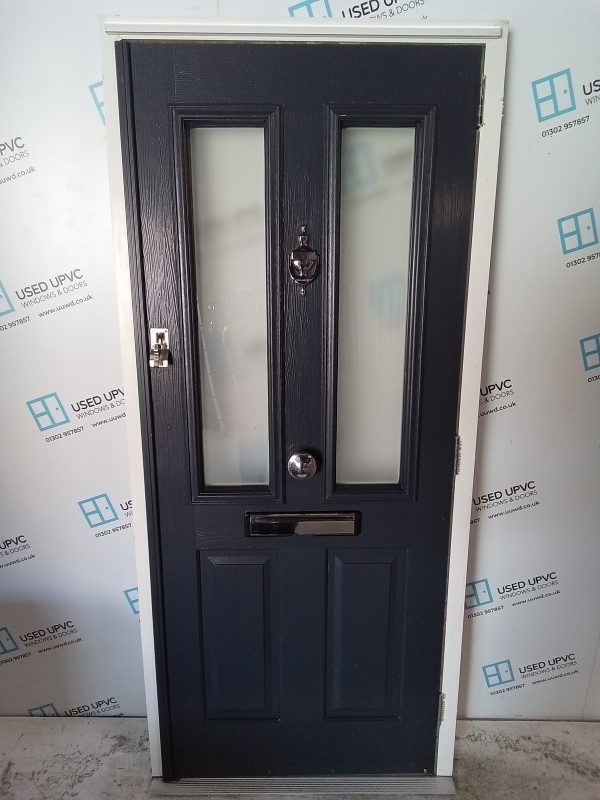 Used Anthracite Grey Composite Front Door (Outwards Opening) 900mm x 2040mm C1007