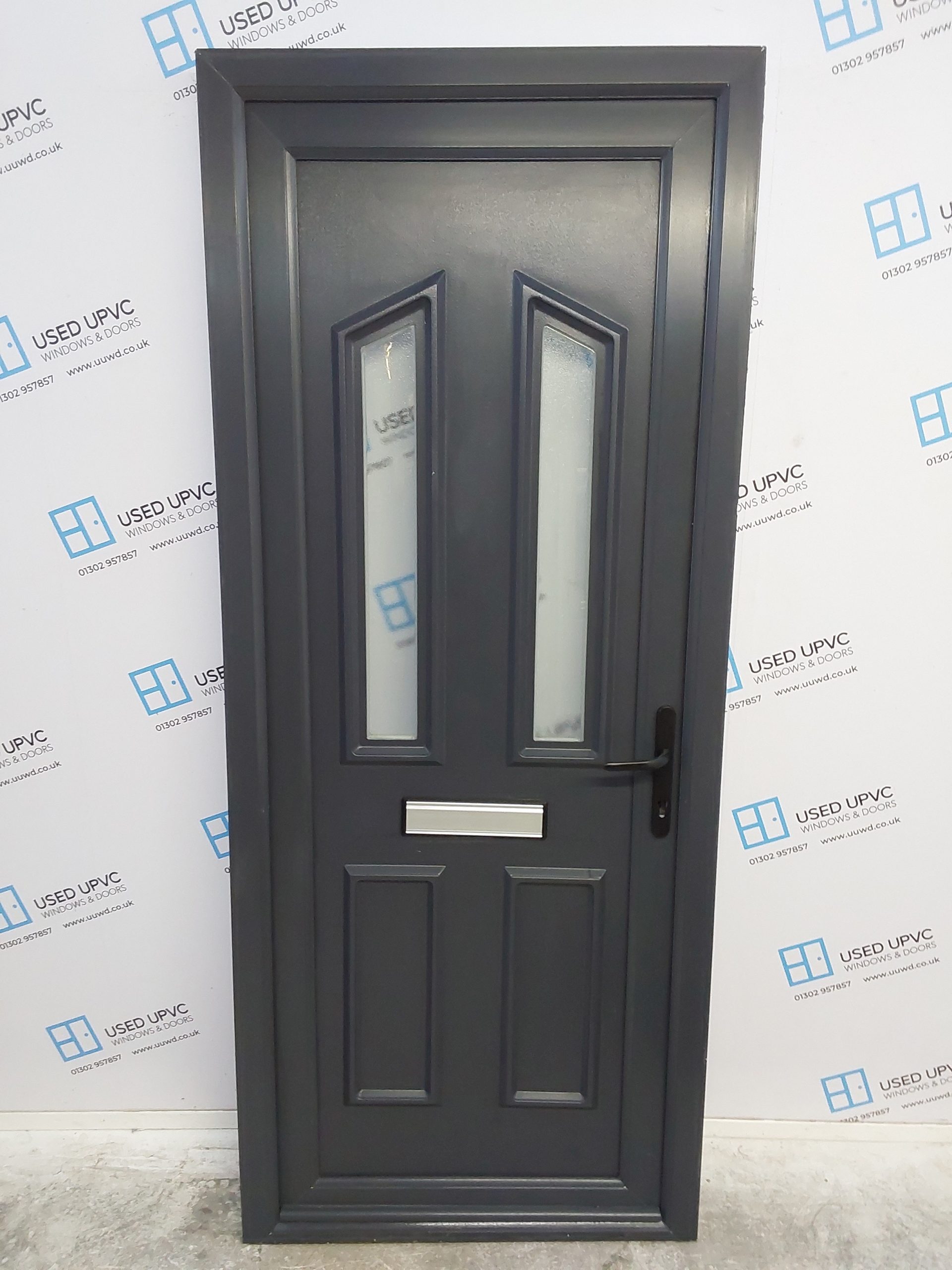 Used Anthracite Grey Upvc Front Door 865mm X 2085mm C8D61 | Used UPVC ...