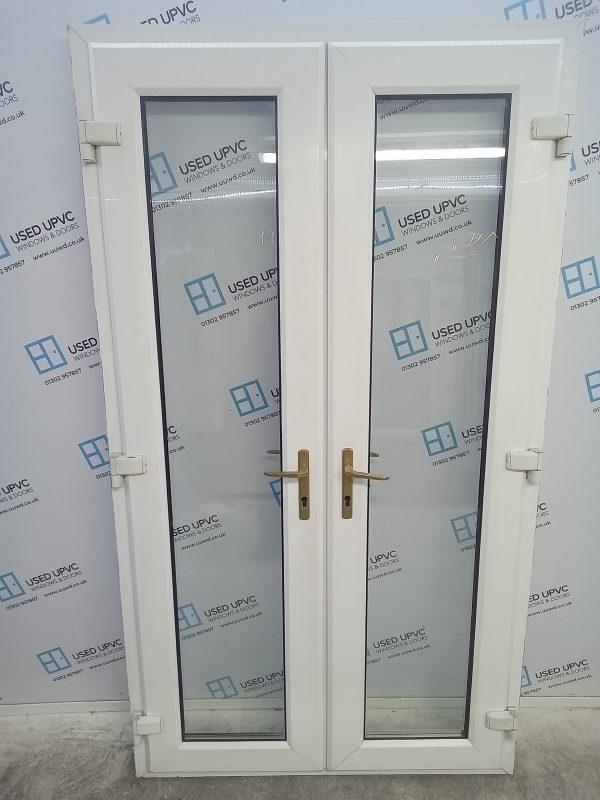 Used White Upvc French Doors (Outward Opening) 1200mm x 2135mm EA1