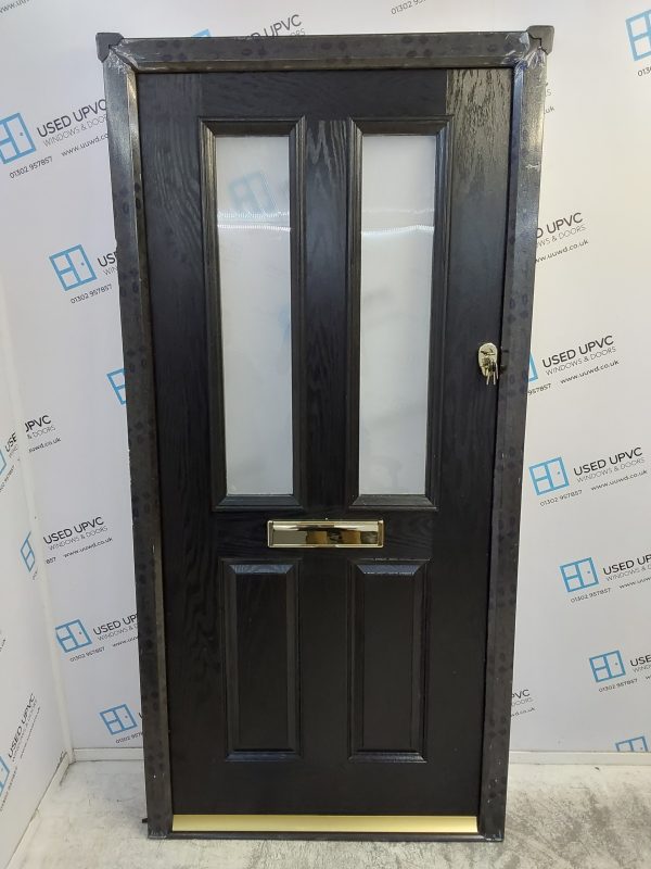 Brand New Black Composite Front Door 1005mm x 2080mm ND36