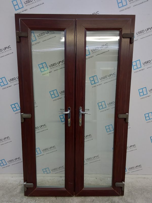 Used Rosewood Upvc French Doors 1200mm x 2030mm EA5