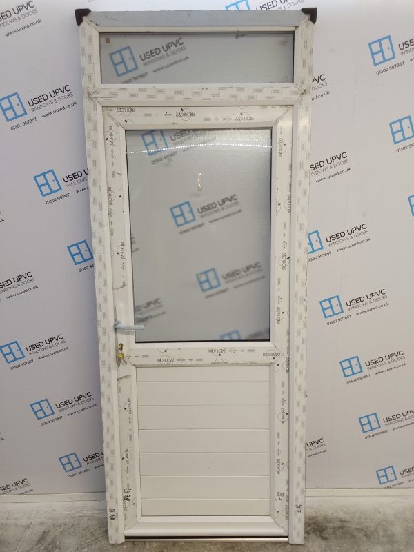 Brand New White Upvc Back Door And Toplight 900mm x 2285mm ND97