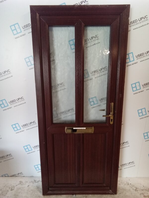 Used Woodgrain Upvc Front Door 895mm x 2055mm 0694