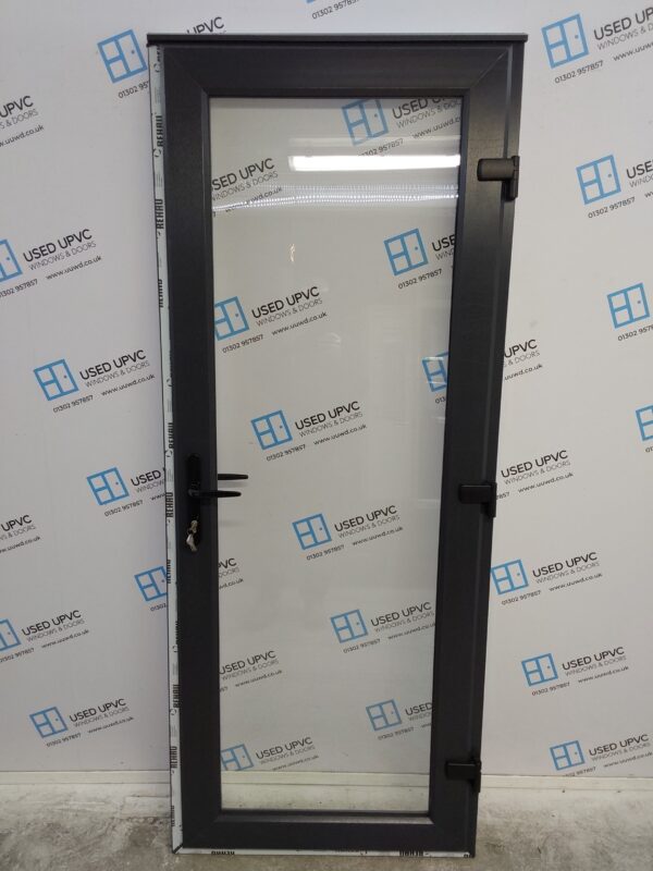 Brand New Ex-display Anthracite Grey Upvc Full Glass Caravan Door (outwards opening) 835mm x 2130mm ND95