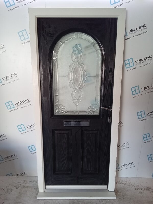 Used Black Composite Front Door 950mm x 2115mm C8D45