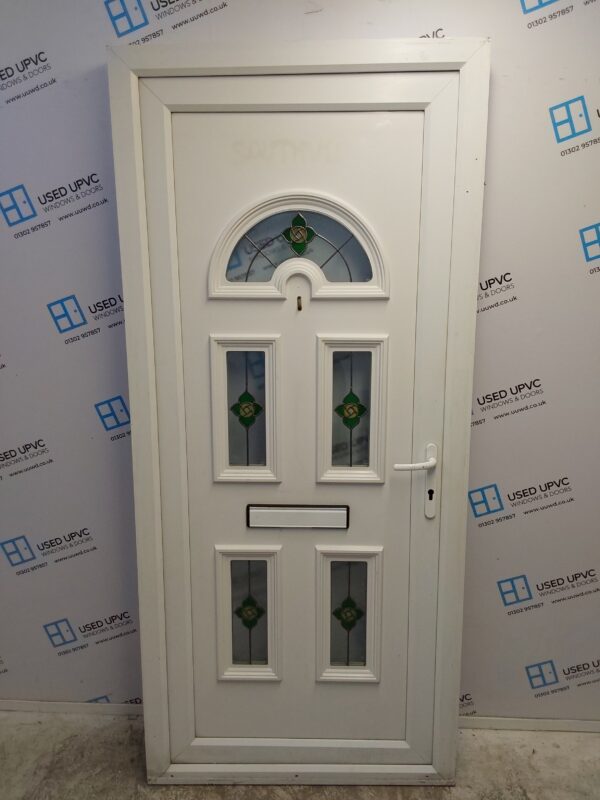 Used White Upvc Front Door 955mm x 2120mm C6050