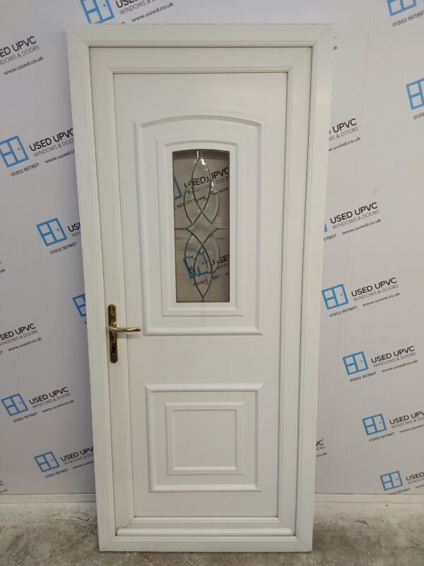Used White Upvc Back Door 905mm x 2060mm C9D13