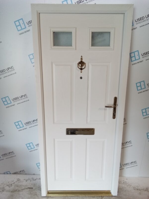 Used White Composite Front Door 900mm x 2025mm C6058