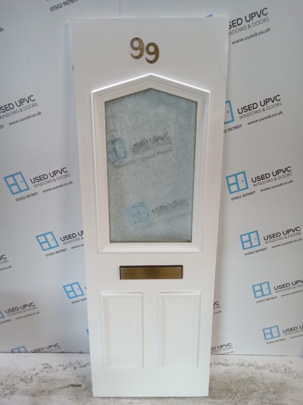 Used White Upvc Front Door Panel 606mm x 1775mm x 28mm UFDP0047