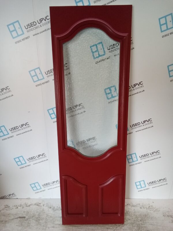 Used Red Upvc Back Door Panel 543mm x 1706mm x 28mm UDP0043