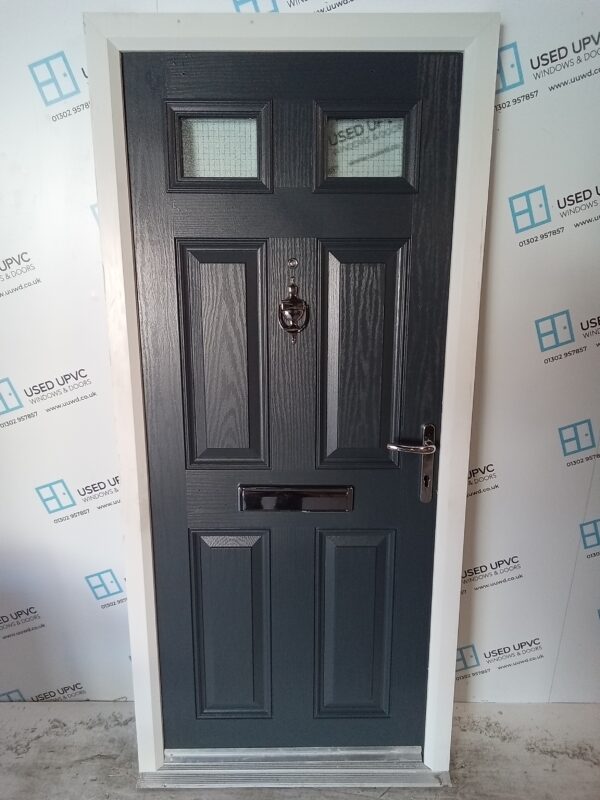 Used Anthracite Grey Composite Front Door 910mm x 2000mm C9D02