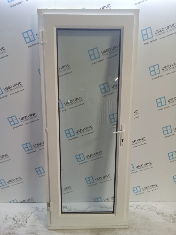 Used White Upvc Back Door 840mm x 2090mm C6052 - Image 2
