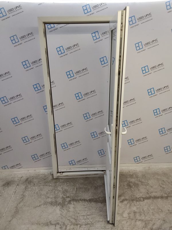 Used White Upvc Back Door 895mm x 2145mm (reduce to 875mm) C8D08 - Image 3