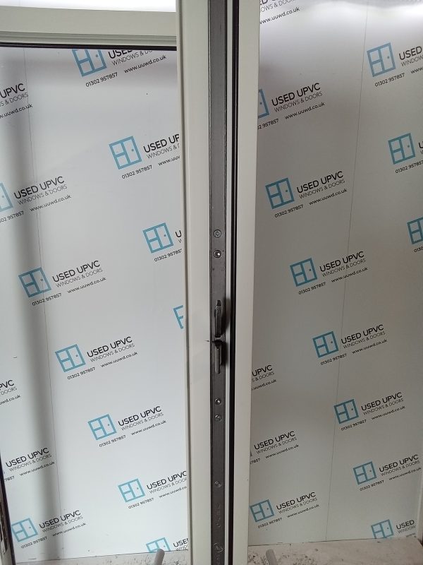 Used White Upvc Back Door 890mm x 2050mm (Reduce To 870mm) C8D10 - Image 4