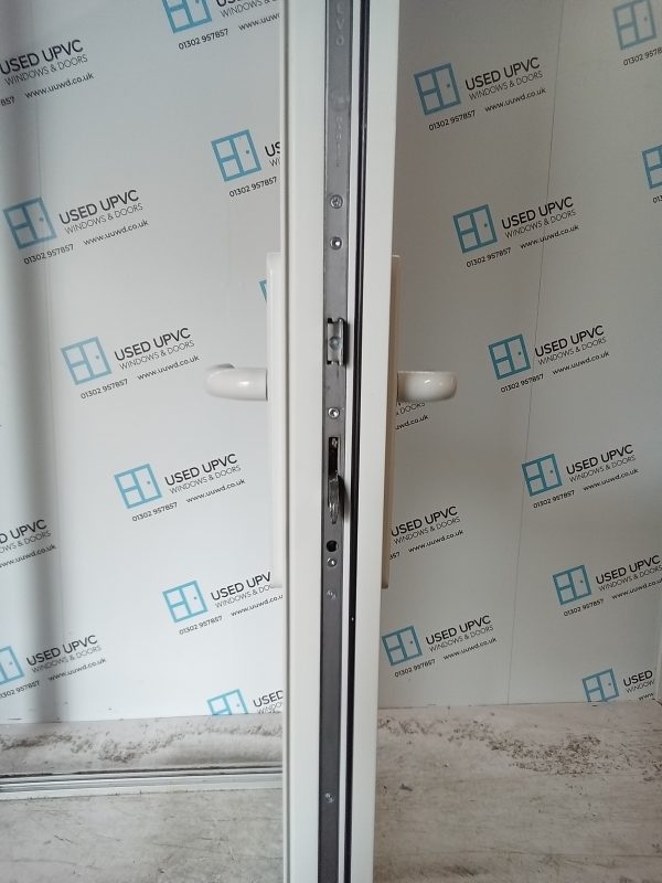 Used White Upvc Back Door 890mm x 2050mm (Reduce To 870mm) C8D10 - Image 5