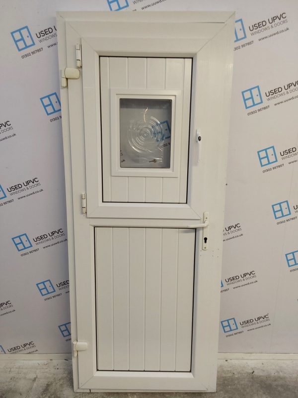 Used White Upvc Back Stable Door 840mm x 2055mm 0556 - Image 2