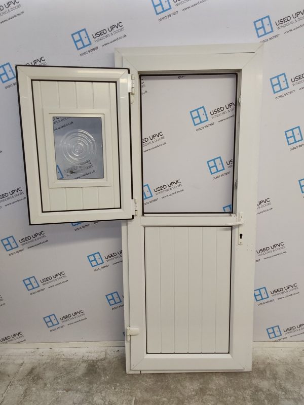 Used White Upvc Back Stable Door 840mm x 2055mm 0556 - Image 5