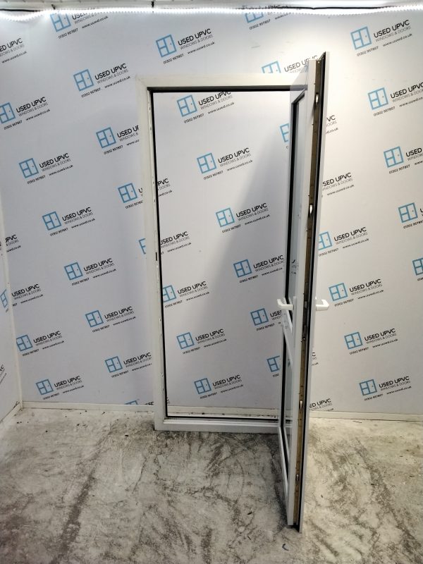 Used White Upvc Back Door 840mm x 2000mm (Reduce To 825mm x 2000mm) C8D08 - Image 3