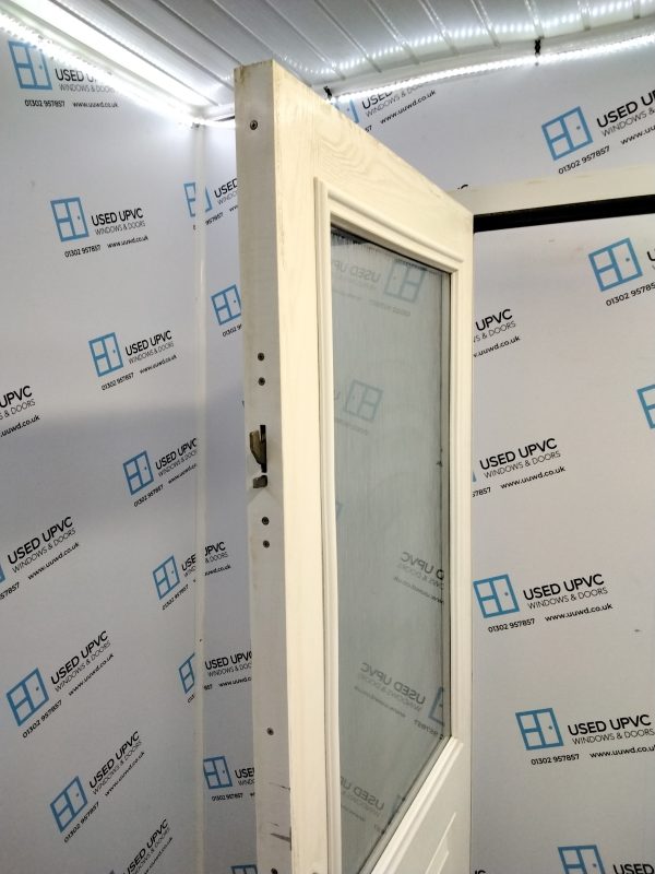 Used White Composite Back Door 905mm x 2030mm 0848 - Image 4