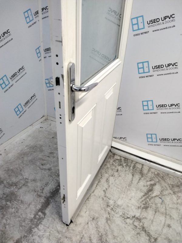 Used White Composite Back Door 905mm x 2030mm 0848 - Image 5