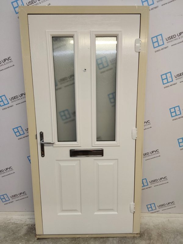 Used Chartwell Green Composite Front Door 1030mm x 2100mm (reduce to 1010mm) 0595 - Image 2