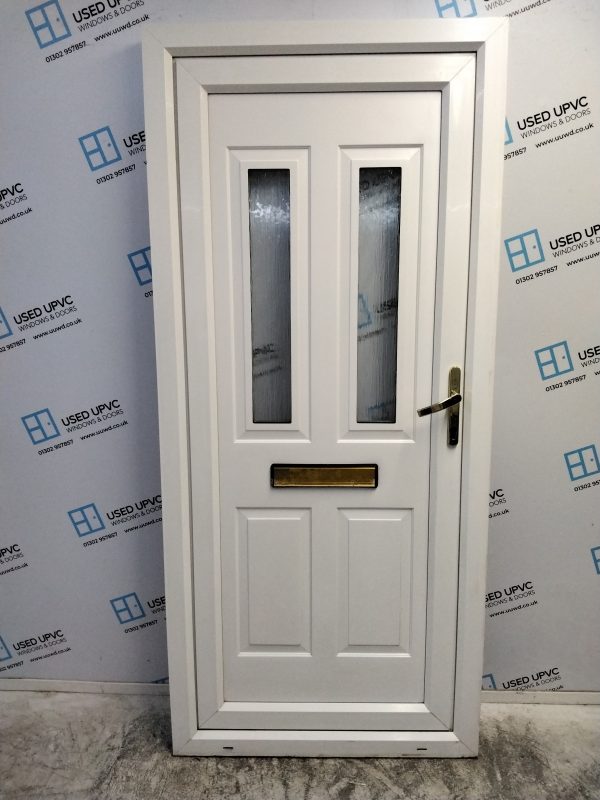 Used White Upvc Front Door 905mm x 2020mm C6052