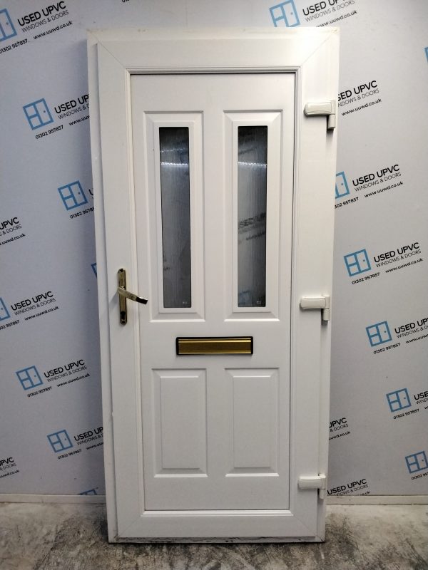 Used White Upvc Front Door 905mm x 2020mm C6052 - Image 2