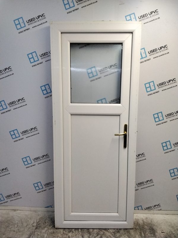 Used White Upvc Back Door 820mm x 2040mm (Reduce To 800mm x 2020mm) C8D14