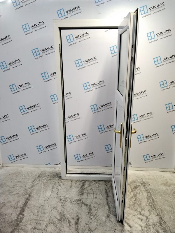 Used White Upvc Back Door 820mm x 2040mm (Reduce To 800mm x 2020mm) C8D14 - Image 3