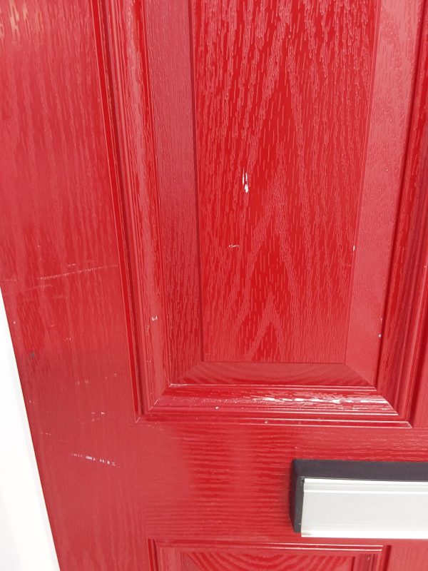 Used Red Composite Front Door 890mm x 2030mm C1025 - Image 4