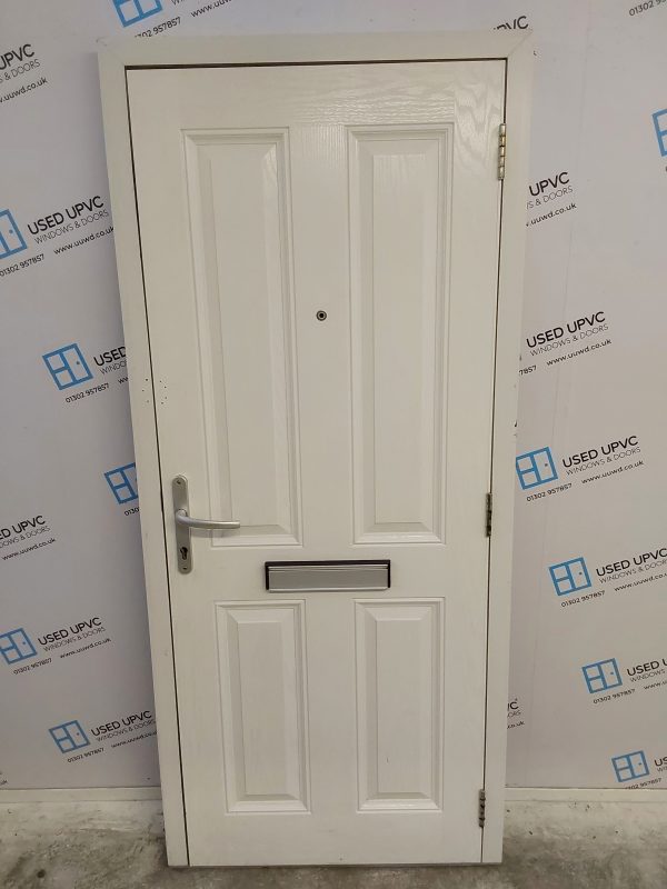 Used Red Composite Front Door 890mm x 2030mm C1025 - Image 2
