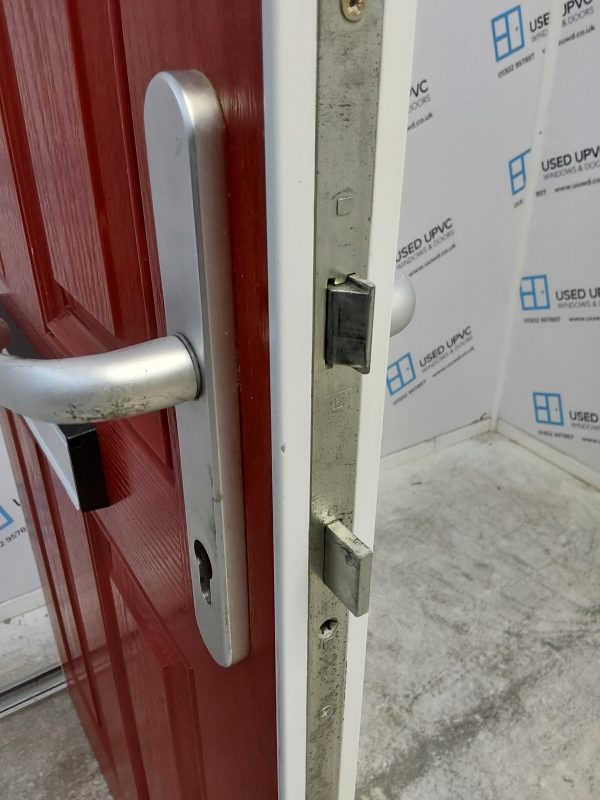 Used Red Composite Front Door 890mm x 2030mm C1025 - Image 8