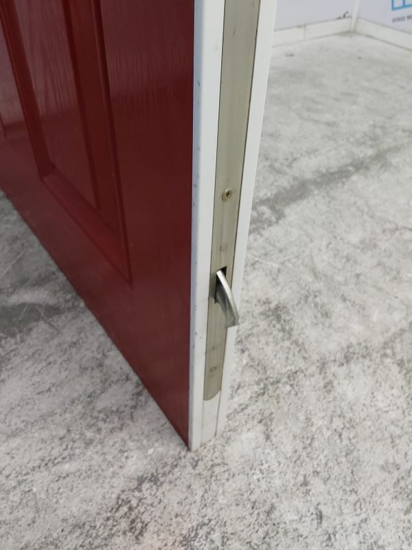 Used Red Composite Front Door 890mm x 2030mm C1025 - Image 9