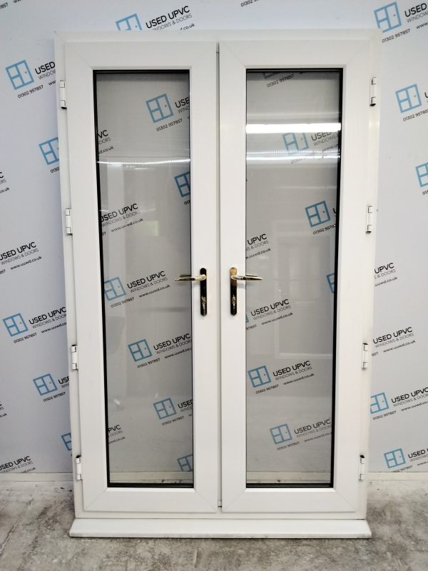 Used White Upvc French Doors 1300mm x 2100mm EA20