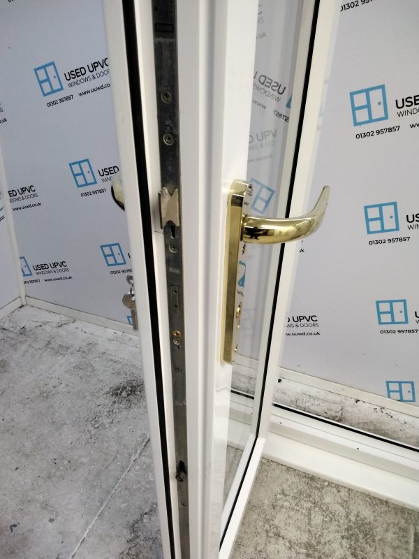 Used White Upvc French Doors 1300mm x 2100mm EA20 - Image 5