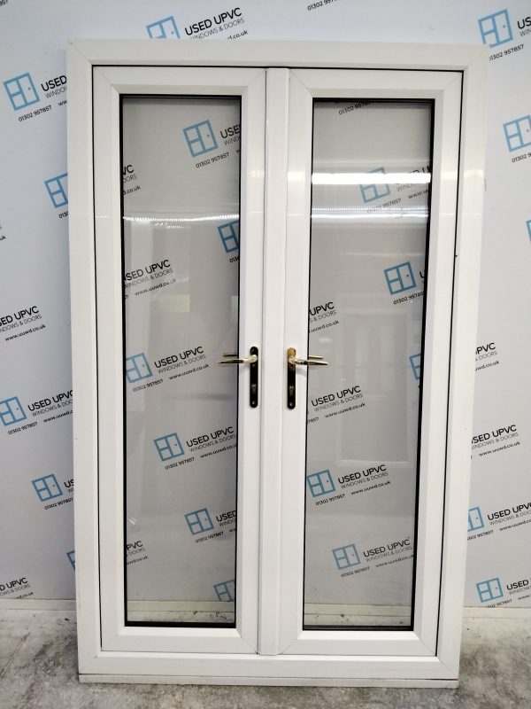 Used White Upvc French Doors 1300mm x 2100mm EA20 - Image 2