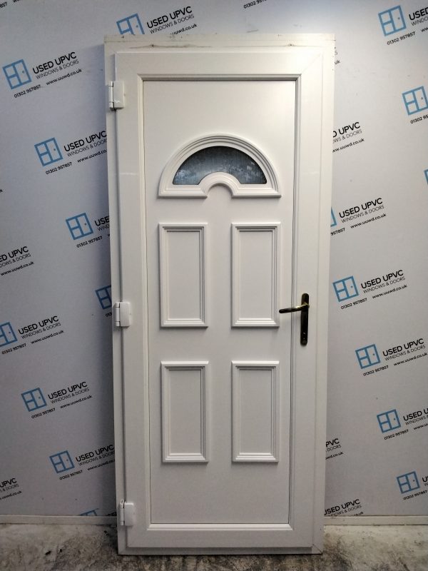 Used White Upvc Back Door 900mm x 2170mm (Reduce To 900mm x 2145mm) C6043 - Image 2