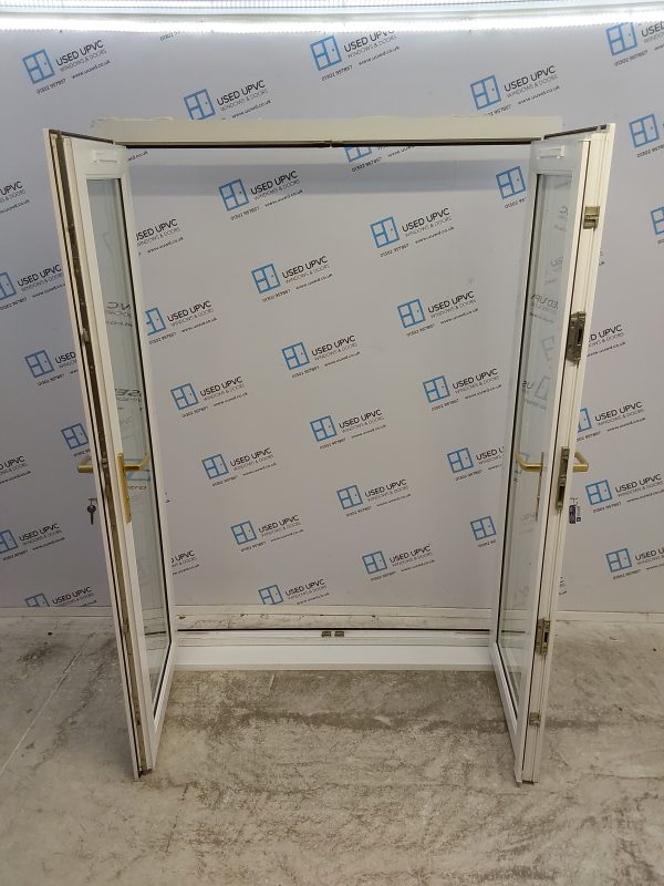 Used White Upvc French Doors 1470mm x 2010mm EA1 - Image 4