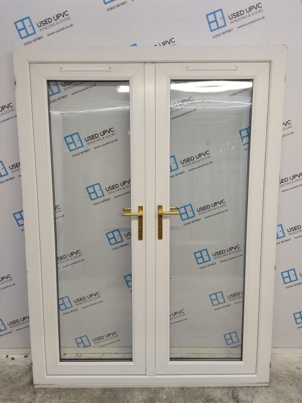Used White Upvc French Doors 1470mm x 2010mm EA1 - Image 2