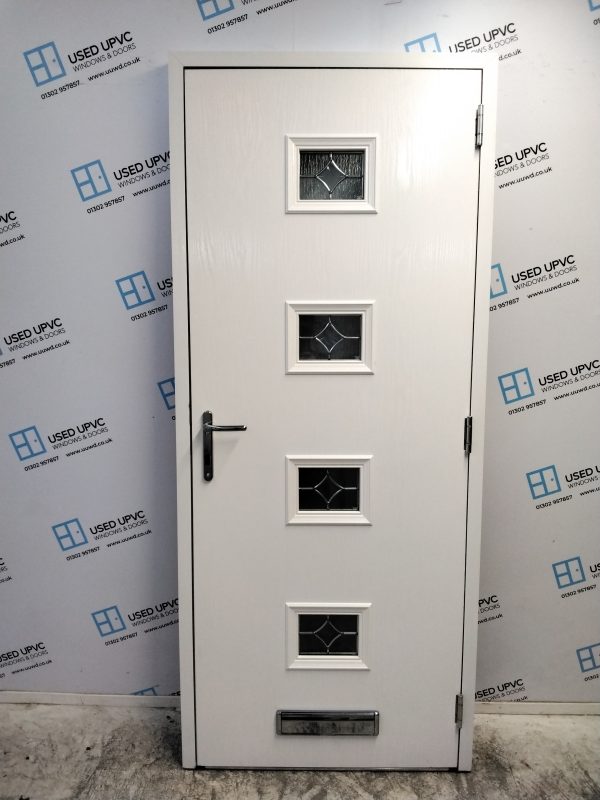 Used Black Composite Front Door 880mm x 2065mm C8D40 - Image 2