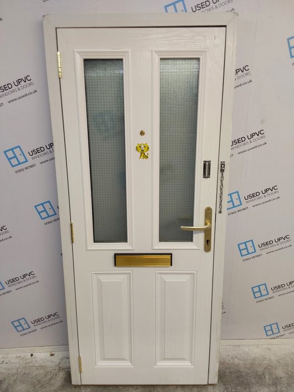 Used Blue Composite Front Door 845mm x 1970mm 0515 - Image 2