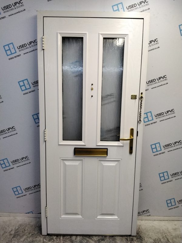Used Black Composite Front Door 920mm x 2040mm 0490 - Image 2