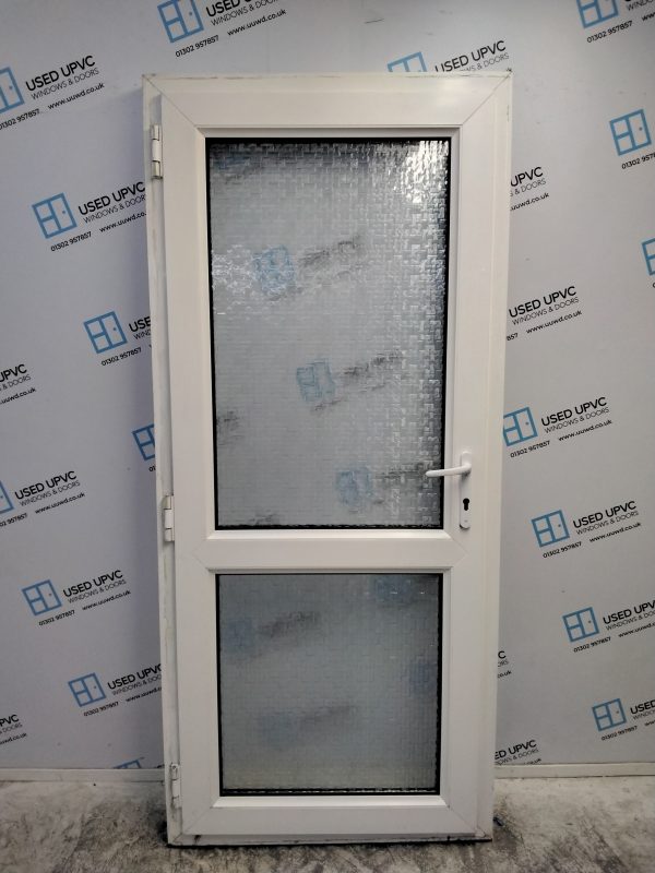 Used White Upvc Back Door 920mm x 2070mm 0024 - Image 2