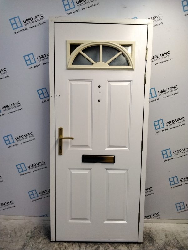 Used Brown Composite Front Door 900mm x 2100mm 0050 - Image 2