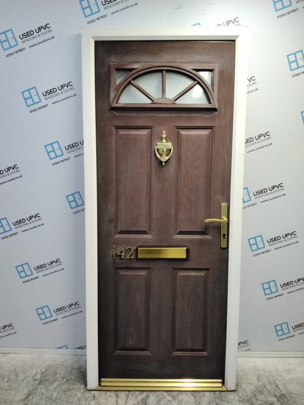 Used Brown Composite Front Door 900mm x 2100mm 0050