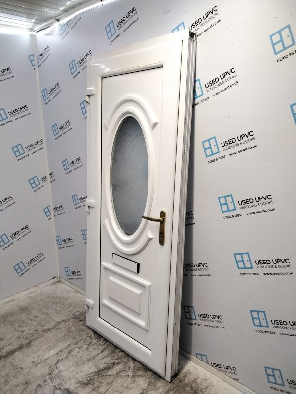 Used White Upvc Front Door 890mm x 2070mm (Reduce To 875mm x 2070mm) C6079 - Image 6